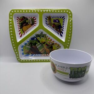 ZAK Designs Teenage Mutant Ninja Turtles Children's Plate Bowl Set Viacom